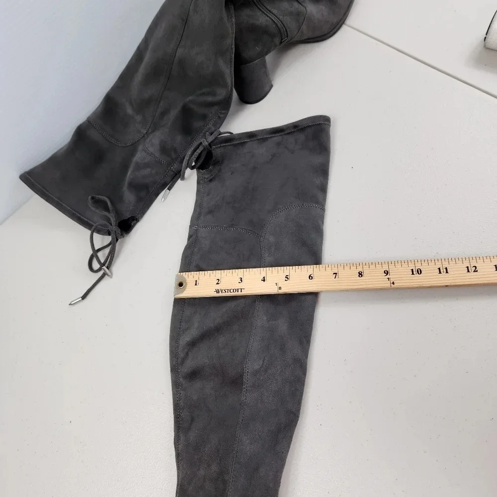 MARC FISHER Grey Gray LOCKET SUEDE OVER THE KNEE BOOT Size 7 1/2 M